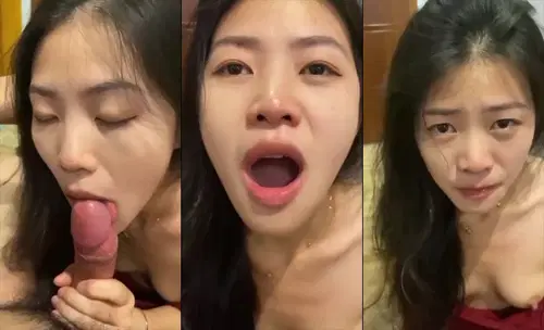 Xuất tinh đầy miệng em nuốt ngon lành - sex viet